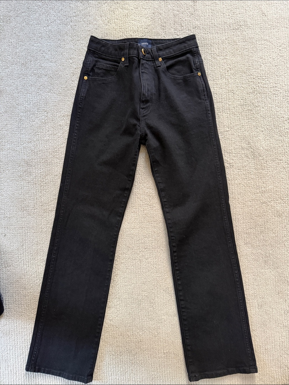 KHAITE women Black Straight-Leg Jeans